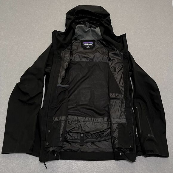 Patagonia Powder Bowl Jacket Womens Large Black Gore Tex RECCO MAC Ski Snowboard - Picture 6 of 16